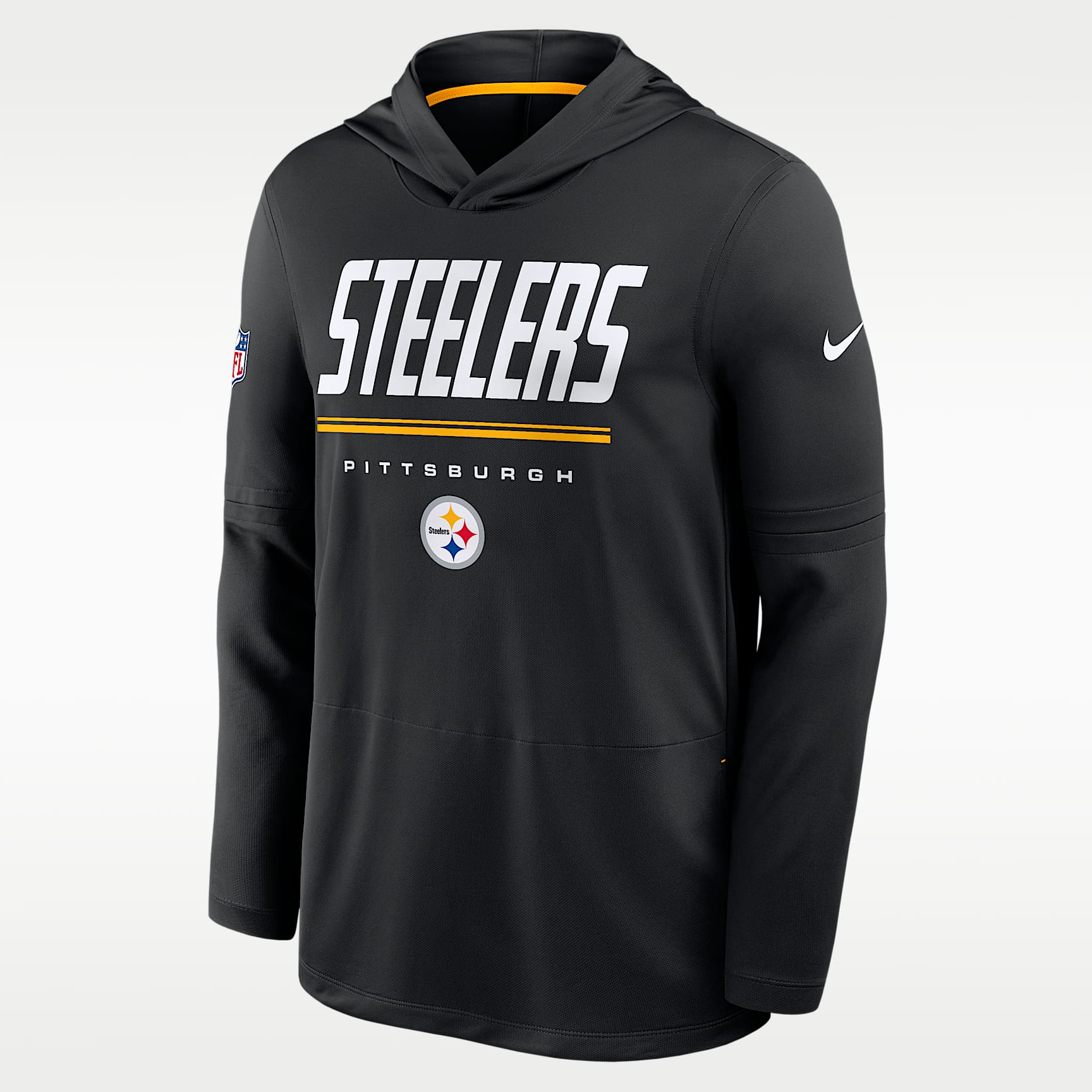 Pittsburgh Steelers フード付きスウェットシャツ Pittsburgh Steelers Sideline Men's Nike Dri-FIT NFL Long-Sleeve